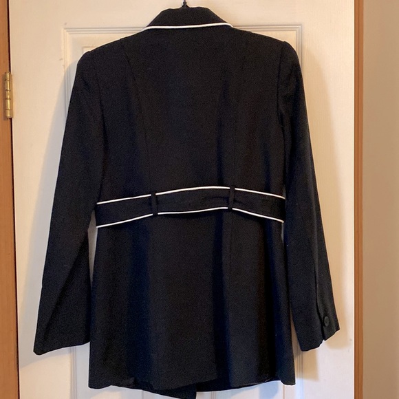 Robin Naylor Black Double Breasted Trench Coat, Size 4 - Picture 5 of 8